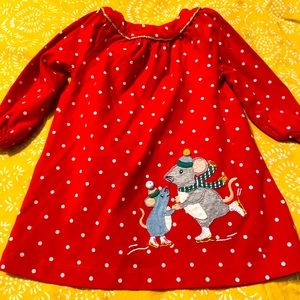 Baby Boden red dress with mice